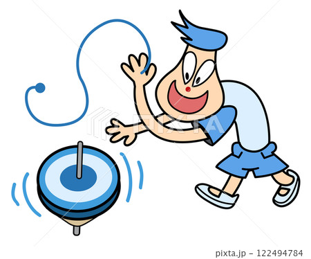 独楽まわし 122494784