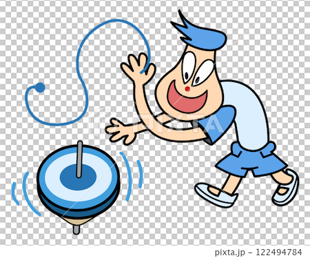 独楽まわし 122494784