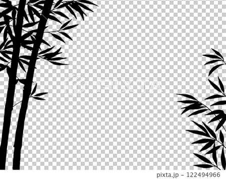 Bamboo leaf silhouette 122494966