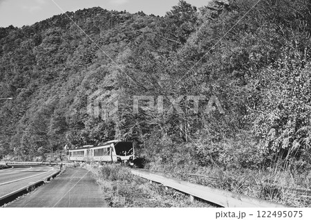 秋の釜石線（銀河ドリームライン釜石線）観光列車ひなび 122495075