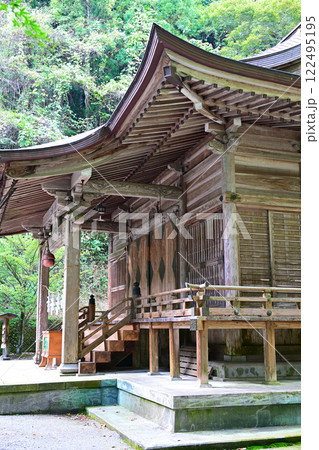山中にひっそりと鎮座する子持神社　社殿　拝殿　渋川市　 122495195