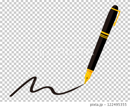 Simple fountain pen illustration - Writing utensils Simple fountain pen illustration - Writing utensils 122495355