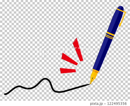 Simple fountain pen illustration - Writing utensils Simple fountain pen illustration - Writing utensils 122495356