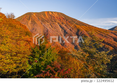 《栃木県》紅葉最盛期の日光いろは坂・明智平の眺望 《栃木県》紅葉最盛期の日光いろは坂・明智平の眺望 122495612