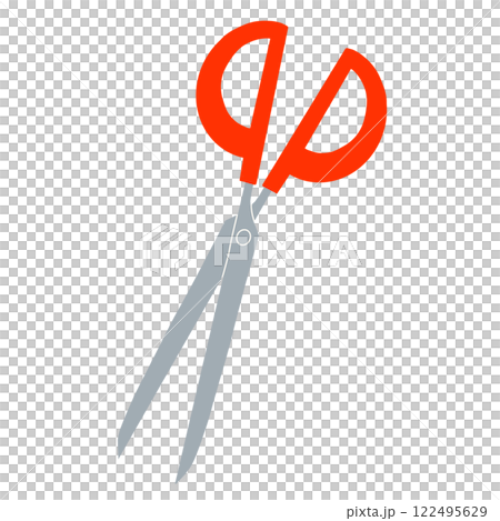 ハサミのシンプルイラスト ハサミのシンプルイラスト 122495629