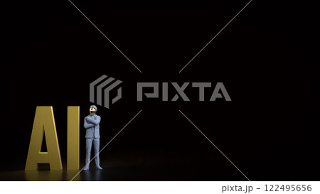 The AI and robot man  for technology or it concept 3d Rendering. 122495656