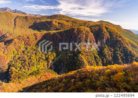 《栃木県》紅葉最盛期の奥日光・明智平の眺望 《栃木県》紅葉最盛期の奥日光・明智平の眺望 122495694