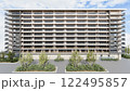 爽やかな青空とマンションの風景 122495857