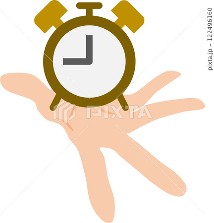 時間を気にするグラフィック素材イラスト 122496160