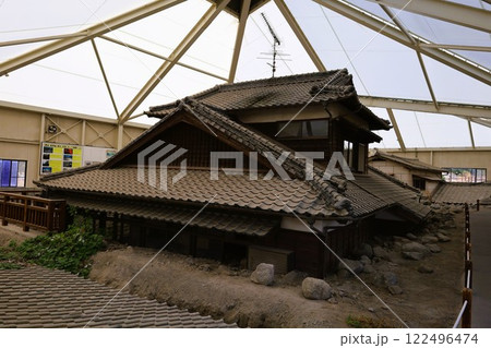一月の長崎、晴れ渡る雲仙普賢岳、平成新山、自然災害の恐ろしさを学ぶ旅、雲仙温泉、ジオパーク、島原半島 122496474