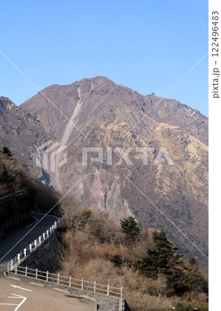 一月の長崎、晴れ渡る雲仙普賢岳、平成新山、自然災害の恐ろしさを学ぶ旅、雲仙温泉、ジオパーク、島原半島 122496483