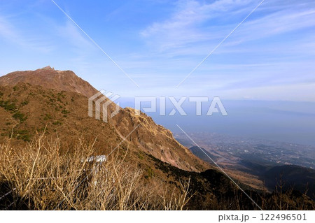 一月の長崎、晴れ渡る雲仙普賢岳、平成新山、自然災害の恐ろしさを学ぶ旅、雲仙温泉、ジオパーク、島原半島 122496501
