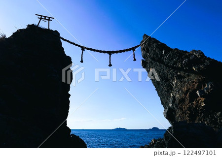 冬、一月、長崎、野母崎、長崎の半島、樺島、軍艦島を望む、半島ドライブ 122497101
