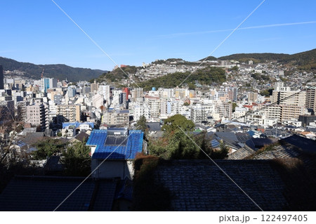 長崎さるく、長崎さんぽ、坂本龍馬、風頭公園、一月の長崎、亀山社中、長崎の坂をあるく 122497405