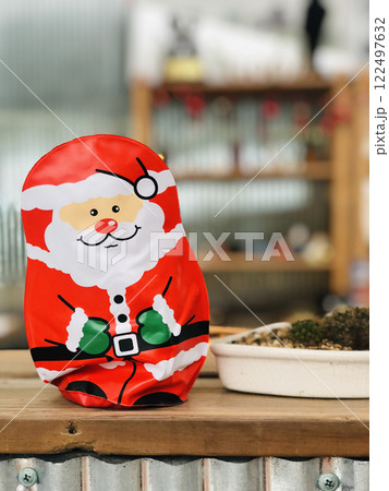 Santa claus decoration, this is season greeting for joyful and happiness Christmas decorative Santa claus decoration, this is season greeting for joyful and happiness Christmas decorative 122497632