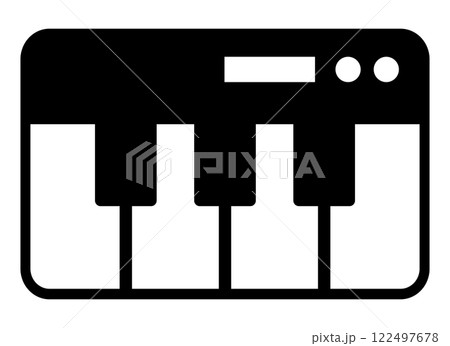 MIDIキーボードのアイコン 黒 MIDIキーボードのアイコン 黒 122497678