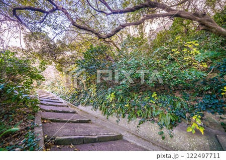 日本の横須賀都市景観　観音崎に立つ観音埼灯台までの道順-25 122497711