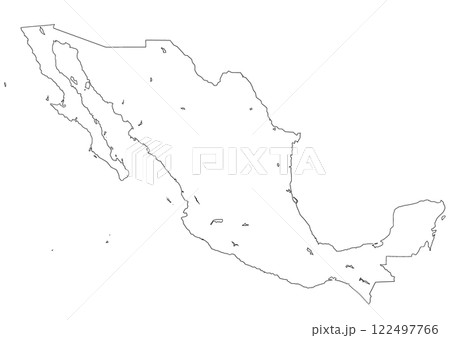 白地図 メキシコ 白地図 メキシコ 122497766