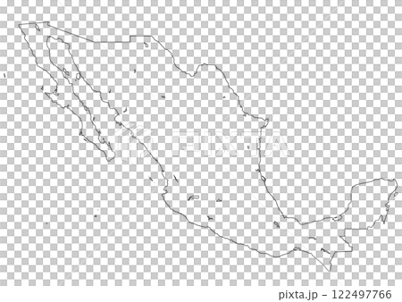 白地図 メキシコ 白地図 メキシコ 122497766