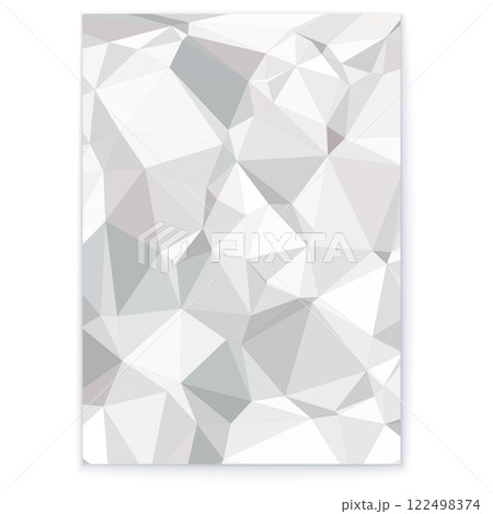 Abstract Geometric Background Featuring White and Gray Tones with Artistic Elements 122498374