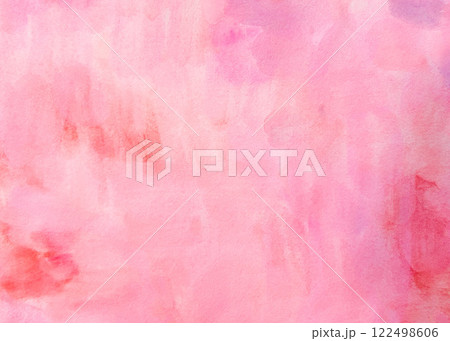 暖色系水彩模様の背景テクスチャ 122498606