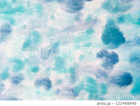 寒色系水彩模様の背景テクスチャ 寒色系水彩模様の背景テクスチャ 122498648