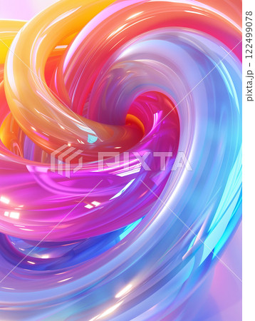 カラフルな渦巻き カラフルな渦巻き 122499078