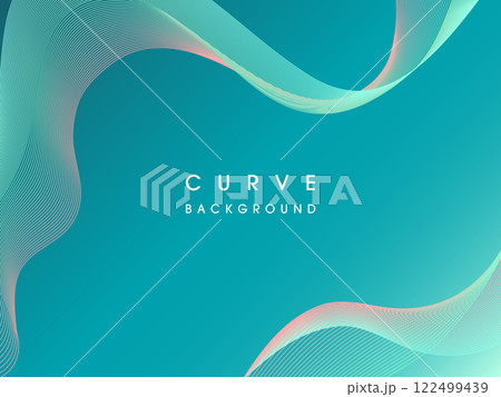 曲線の背景イラスト_水色&ピンク2 曲線の背景イラスト_水色&ピンク2 122499439