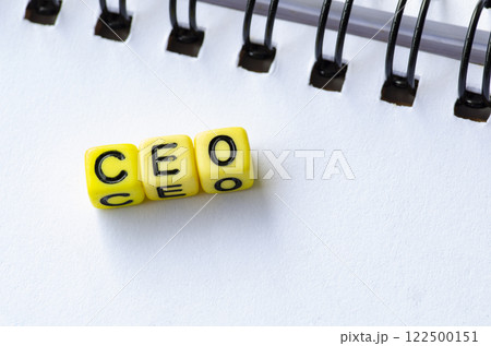 CEO text on colorful plastic alphabet beads representing Chief Executive Officer CEO text on colorful plastic alphabet beads representing Chief Executive Officer 122500151
