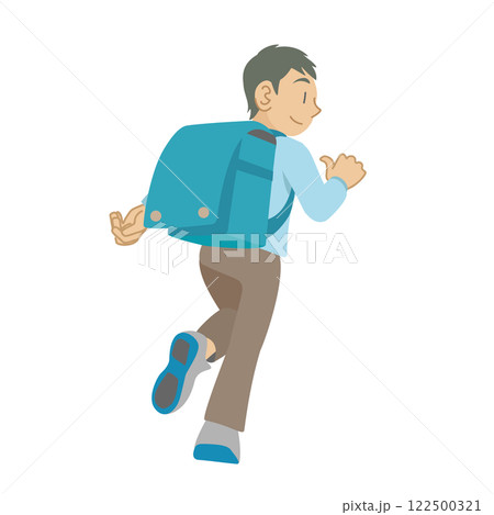 元気に登校する小学生の男の子 元気に登校する小学生の男の子 122500321