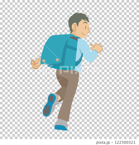 元気に登校する小学生の男の子 元気に登校する小学生の男の子 122500321