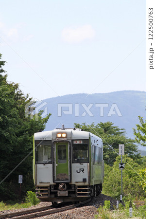 初夏の緑を駆ける釜石線快速はまゆり　釜石線　JR釜石線 122500763