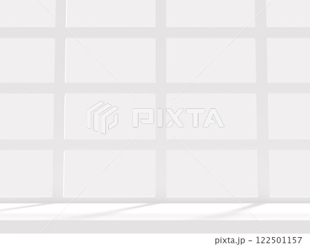 白いシンプルな出窓の3DCG背景 122501157