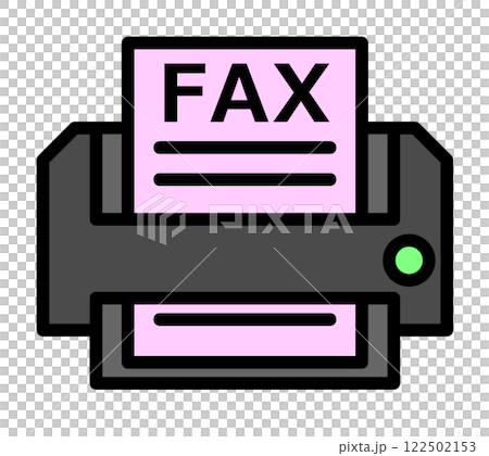 Illustration of a fax machine that sends and receives documents and papers over telephone lines Illustration of a fax machine that sends and receives documents and papers over telephone lines 122502153