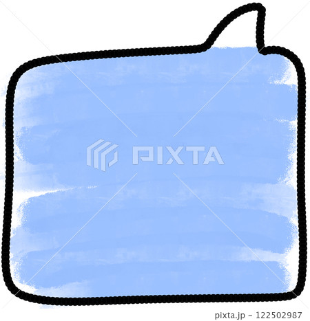 blue background thought bubble 122502987