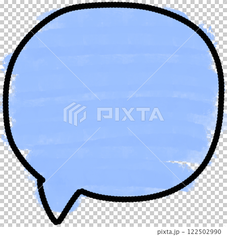 blue background thought bubble 122502990