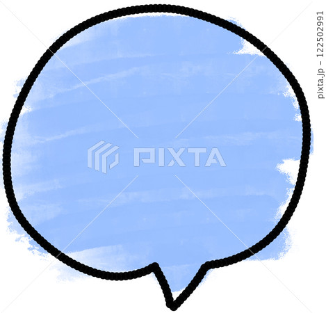 blue background thought bubble 122502991