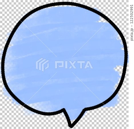 blue background thought bubble 122502991