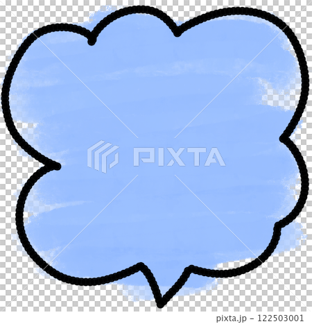 blue background thought bubble 122503001