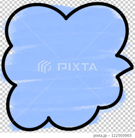 blue background thought bubble 122503003