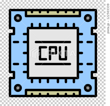 CPU 圖示，CPU 是處理和計算電腦上資訊的處理單元 122503339
