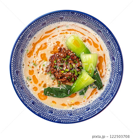 Isolated portion of japanese tantanmen ramen 122503708