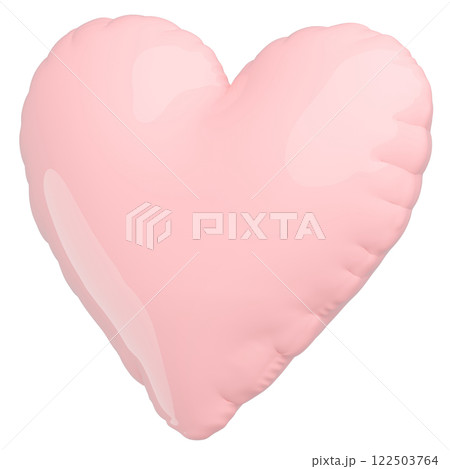 3D画像_ハートの風船_ピンク 122503764