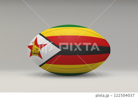 Zimbabwe Rugby Ball with National Flag Design Zimbabwe Rugby Ball with National Flag Design 122504037