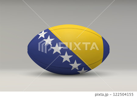 Bosnia Rugby Ball with National Flag Design Bosnia Rugby Ball with National Flag Design 122504155