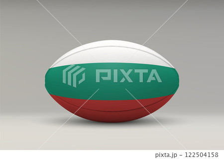 Bulgaria Rugby Ball with National Flag Design Bulgaria Rugby Ball with National Flag Design 122504158