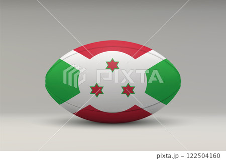 Burundi Rugby Ball with National Flag Design 122504160