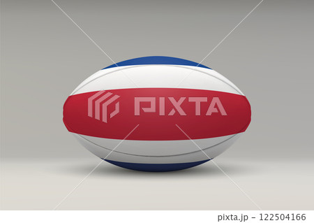 Costa Rica Rugby Ball with National Flag Design 122504166