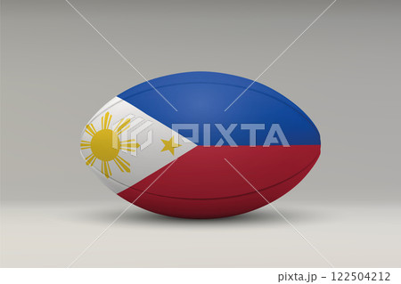 Philippines Rugby Ball with National Flag Design Philippines Rugby Ball with National Flag Design 122504212