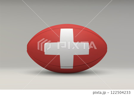Switzerland Rugby Ball with National Flag Design Switzerland Rugby Ball with National Flag Design 122504233